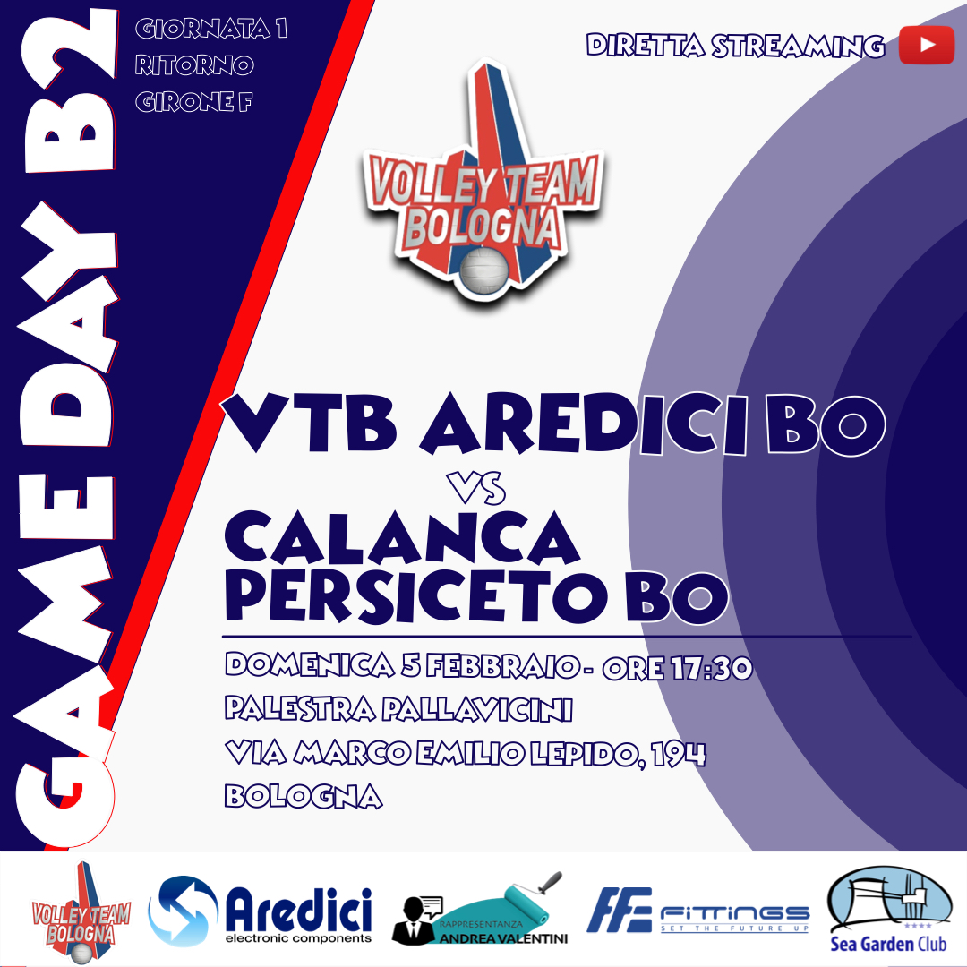 GAME DAY B2 – CALANCA PERSICETO BO