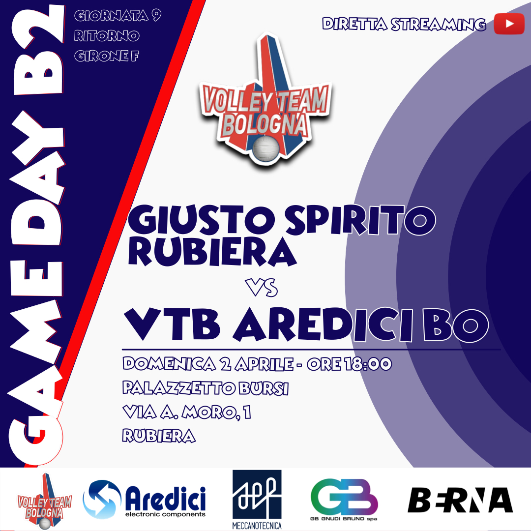 GAME DAY B2 – GIUSTO SPIRITO RUBIERA
