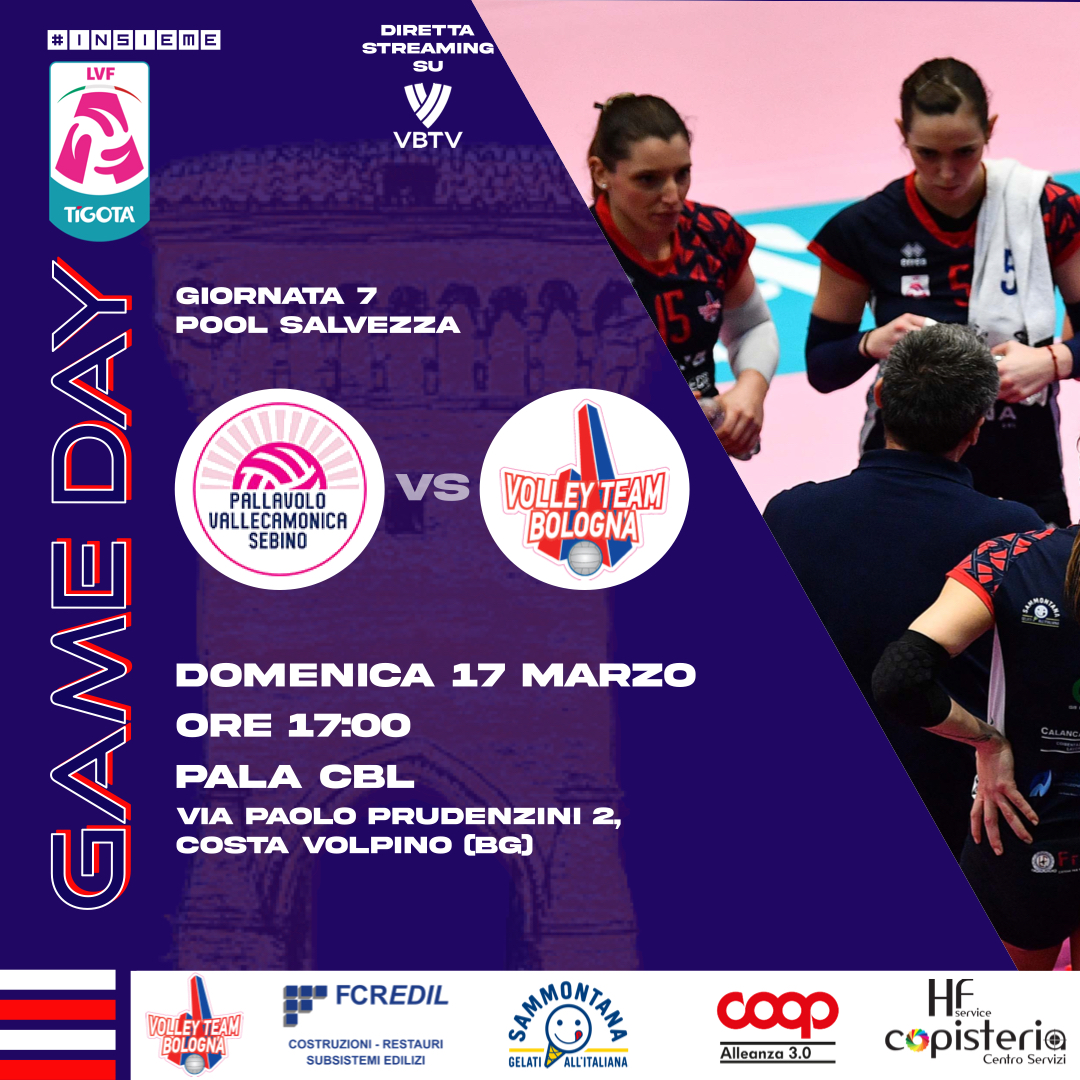 GAME DAY A2 – PALLAVOLO C.B.L. COSTA VOLPINO